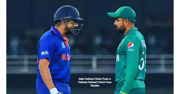 india national cricket team vs pakistan national cricket team timeline